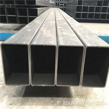 20x20-400x400 mm carré doux noir et tube en acier rectangulaire